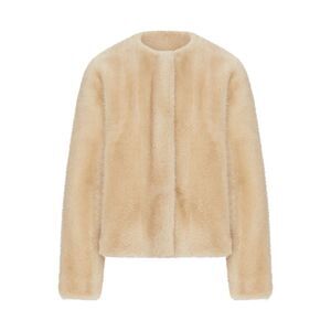 Max Mara Studio Women Short Eco Fur Jacket